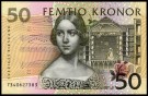 Sverige: 50 Kronor 1996-2003 ND, #62a, kv. 0 (Nr.46), bakark medfølger thumbnail