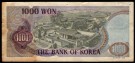 Sør-Korea: 1000 Won ND (1975), #44, kv.1 thumbnail