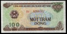 Vietnam: 100 Dong 1991, #105b, kv. 0 (Nr.54), bakark medfølger thumbnail