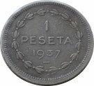 1 Peseta 1937, Kv. 1+, Euzkadi (Spain-Sivil War) thumbnail