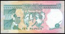 Seychellene: 10 Rupees (1989) ND, #32, kv. 0 (Nr.118), bakark medfølger thumbnail