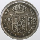 20 Centimos 1868, Kv. 1, (Nr. R386) thumbnail