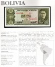 Bolivia: 10 Pesos Bolivianos 1962, #154a, kv. 0 (Nr.110), bakark medfølger thumbnail