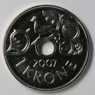 1 krone 2007 , kv. 0 thumbnail