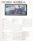 Nord Korea: 5 Won (1995) ND, kv. 0 (Nr.11), bakark medfølger thumbnail