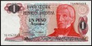 Argentina: 1 Peso 1983-84, #311a, kv. 0 (Nr.48), bakark medfølger thumbnail