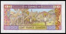 Guinea: 100 Francs 1985, kv. 0 (Nr.29), bakark medfølger thumbnail