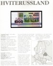 Hviterussland: 1000 Rublei 1992, #11, kv.0 (Nr.160), bakark medfølger thumbnail