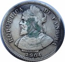 10 Centésimos 1904, kv.1/1+, urenheter/renset - Panama thumbnail