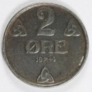 2 øre 1943  (Jern) , kv. 1+ thumbnail