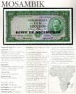 Mosambik: 100 Escudos 1961, #109a, kv. 0 (Nr.93), bakark medfølger thumbnail