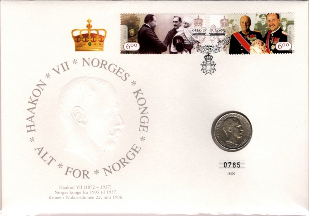 Kongelig myntbrev nr. 51 fra Samlerhuset utgitt 09.04.2002
Mynt: Norsk 50 øre 1918.
Opplag: 8.000 Stk. //4 Bakark medfølger.
