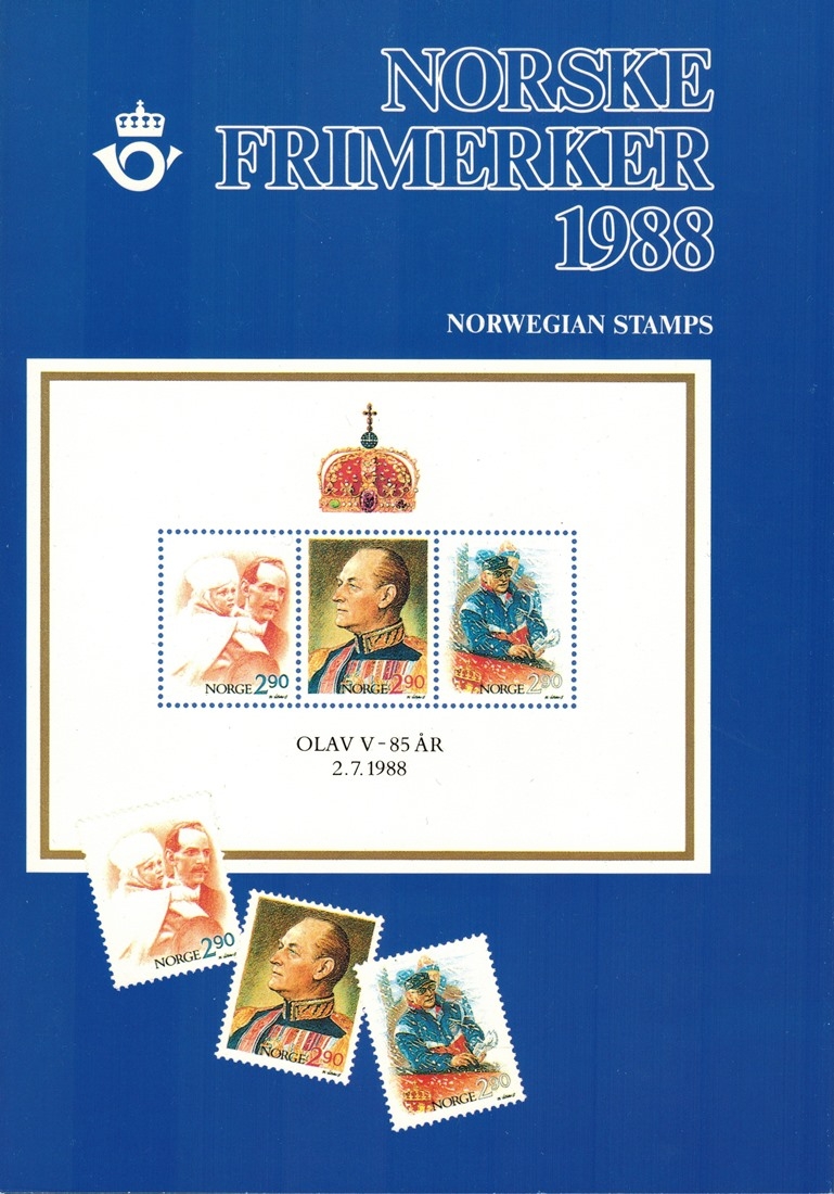 Med postfriske frimerker, hele året komplett.