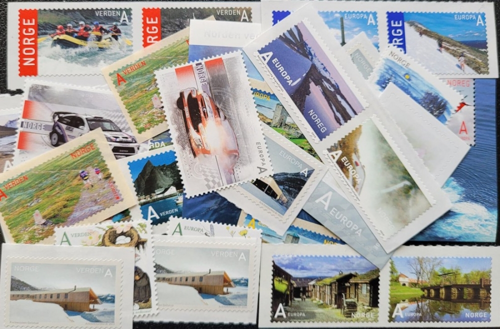 Postfriske frimerker 27 stk. A-Post Europa/Verden.